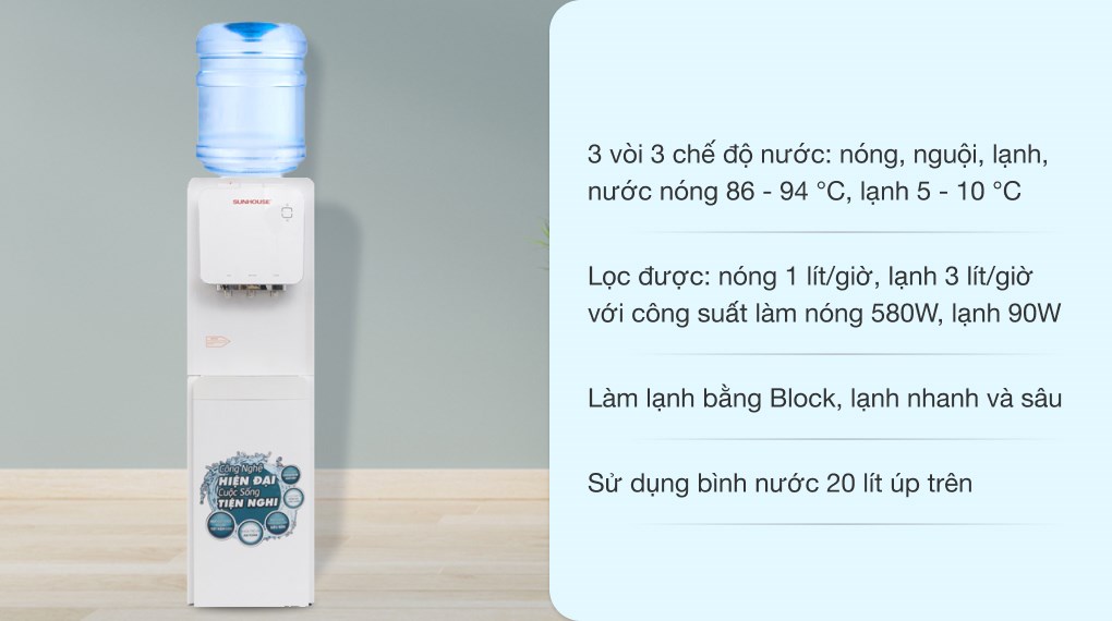 Cây nước nóng lạnh Sunhouse SHD9546
