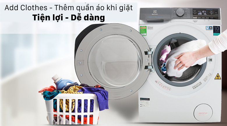 Add Clothes - Máy giặt sấy Electrolux Inverter 8 kg EWW8023AEWA