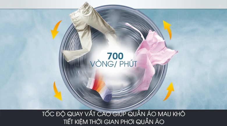Máy giặt Aqua 9 Kg AQW-S90CT H2 - Vắt cực khô