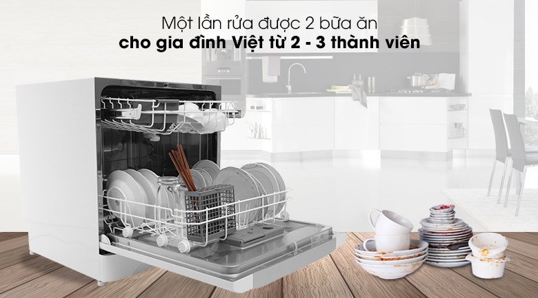 Máy rửa chén Electrolux ESF6010BW 1480W - Rửa được 2 bữa ăn Việt