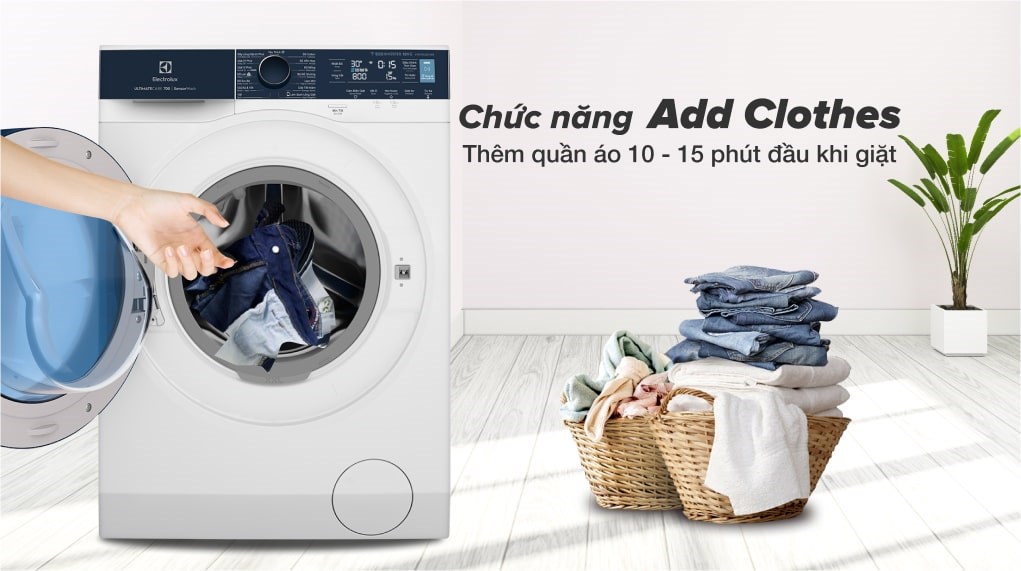 Máy giặt Electrolux Inverter 10 kg EWF1042Q7WB - Tính năng Add Clothes