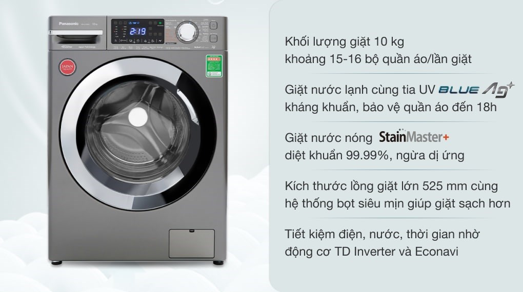 Máy giặt Panasonic Inverter 10 Kg NA-V10FX1LVT