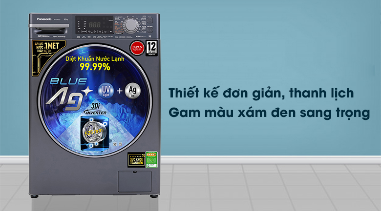 Máy giặt Panasonic Inverter 9.5 Kg NA-V95FX2BVT - Thiết kế đơn giản