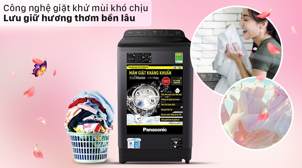 Máy giặt Panasonic 9 Kg NA-F90A9BRV - Khử mùi