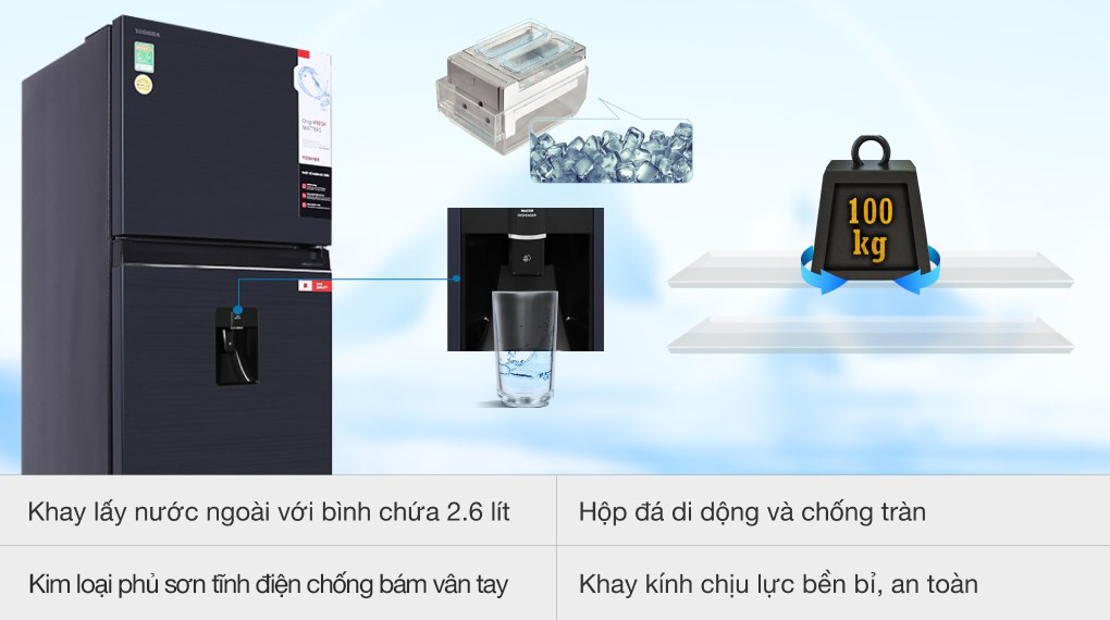 Tủ lạnh Toshiba Inverter 407 lít GR-RT535WE-PMV(06)-MG - Tiện ích lấy nước bên ngoài