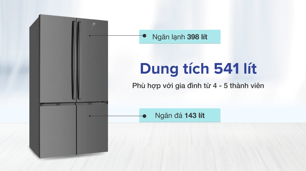 Tủ lạnh Electrolux Inverter 541 lít EQE6000A-B - Dung tích sử dụng