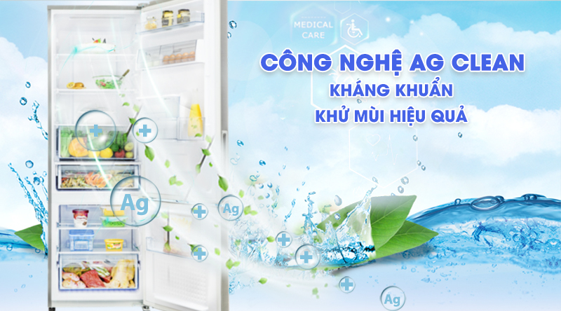 Tủ lạnh Panasonic Inverter 290 lít NR-BV320WSVN-Kháng khuẩn, khử mùi hiệu quả cùng công nghệ Ag Clean